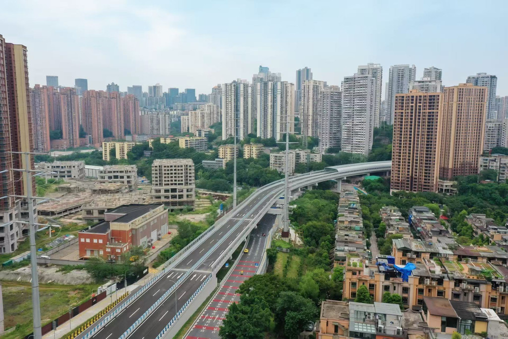 江南隧道主线高架桥。受访单位供图