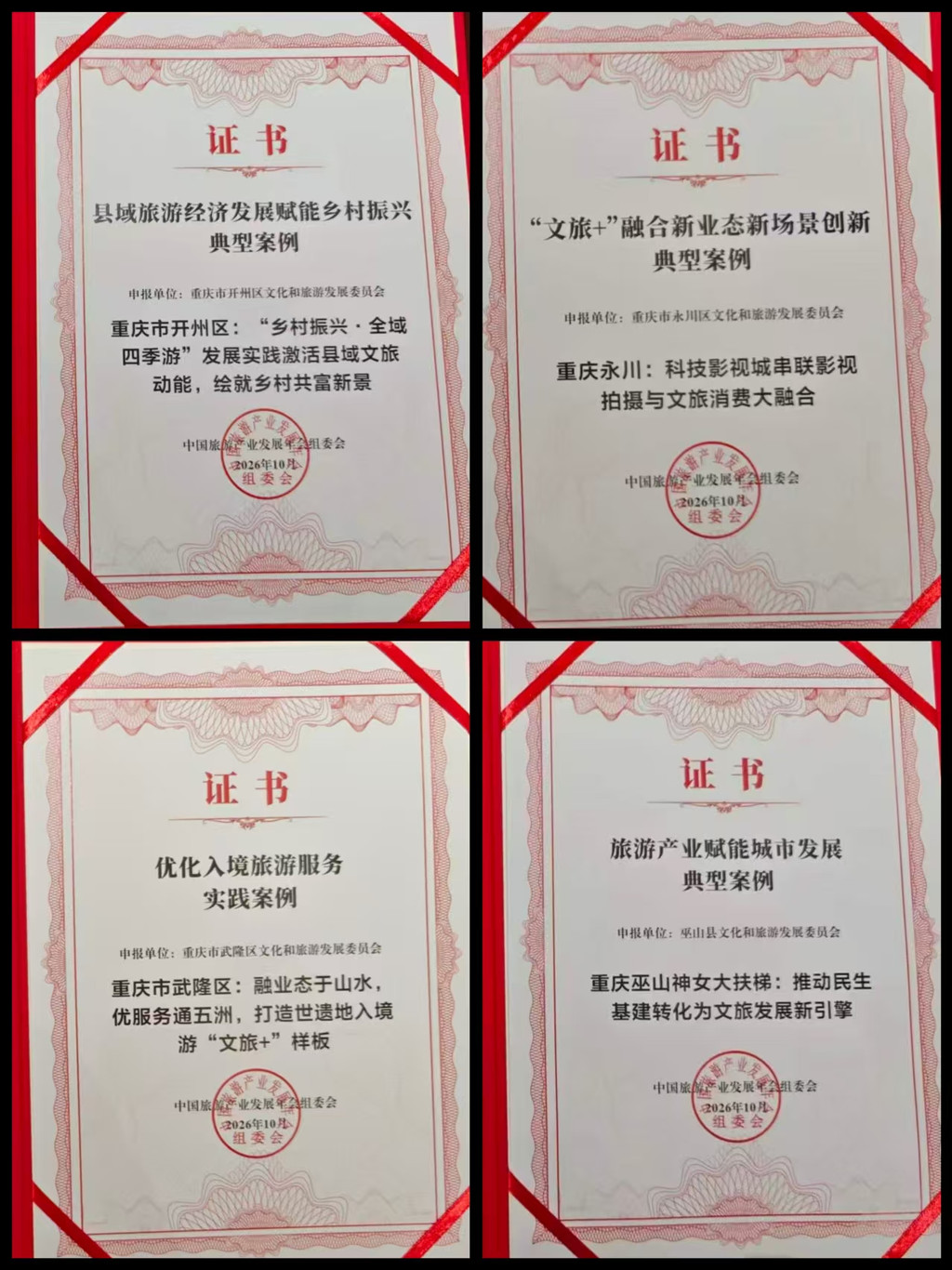 重庆区县其他入选案例。重庆市文化旅游委供图
