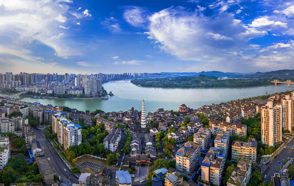合川城市风光。合川区生态环境局供图