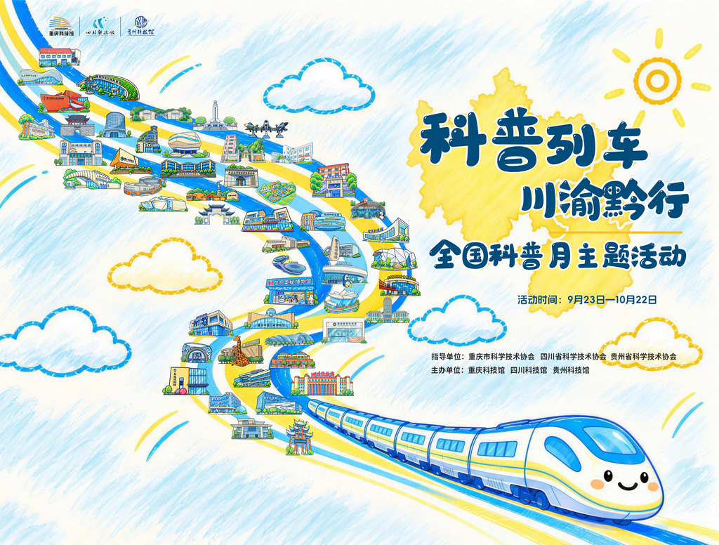 “科普列车川渝黔行”大型主题科普活动启动。重庆科技馆供图