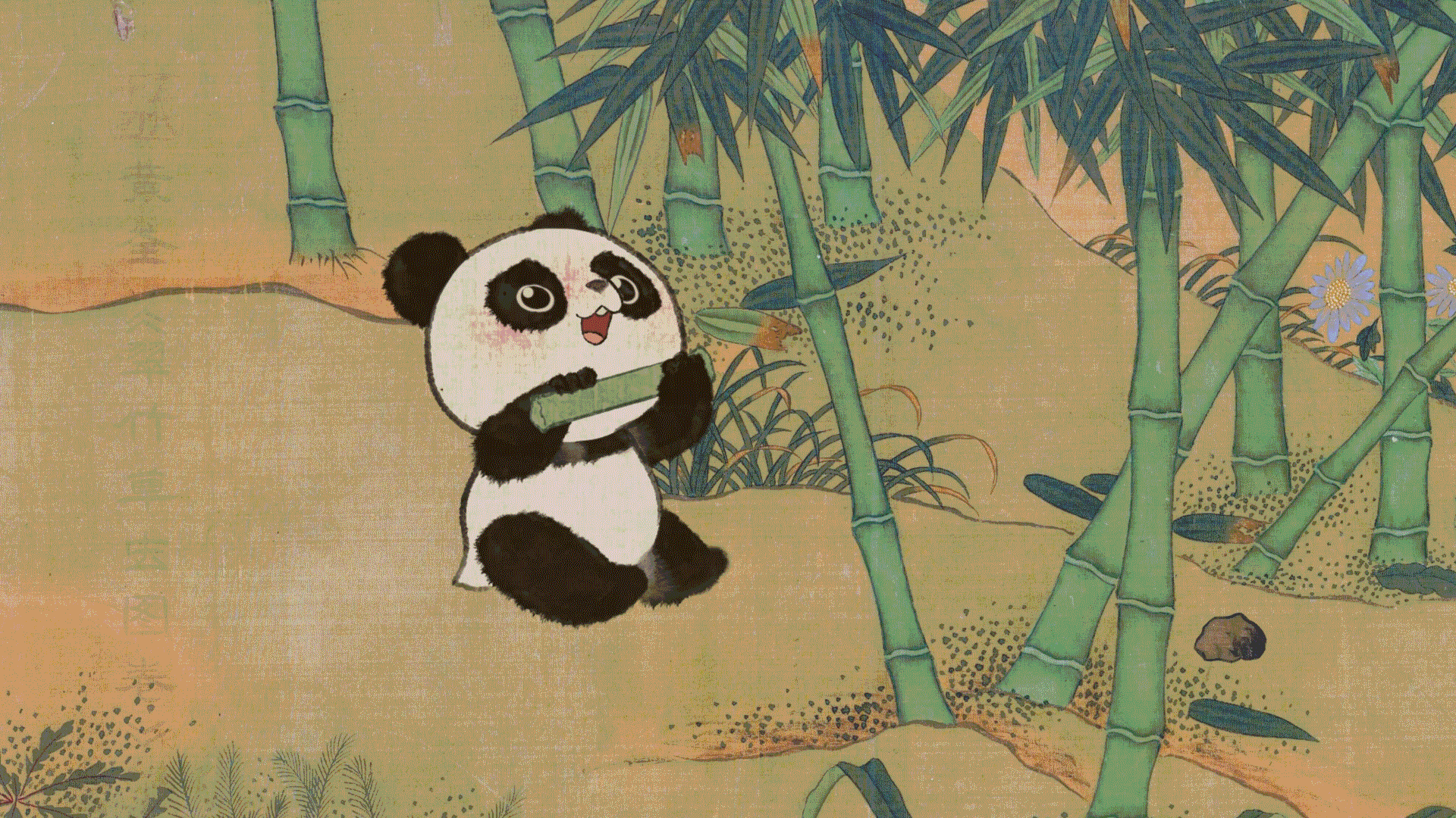 熊猫卡通壁纸横屏图片